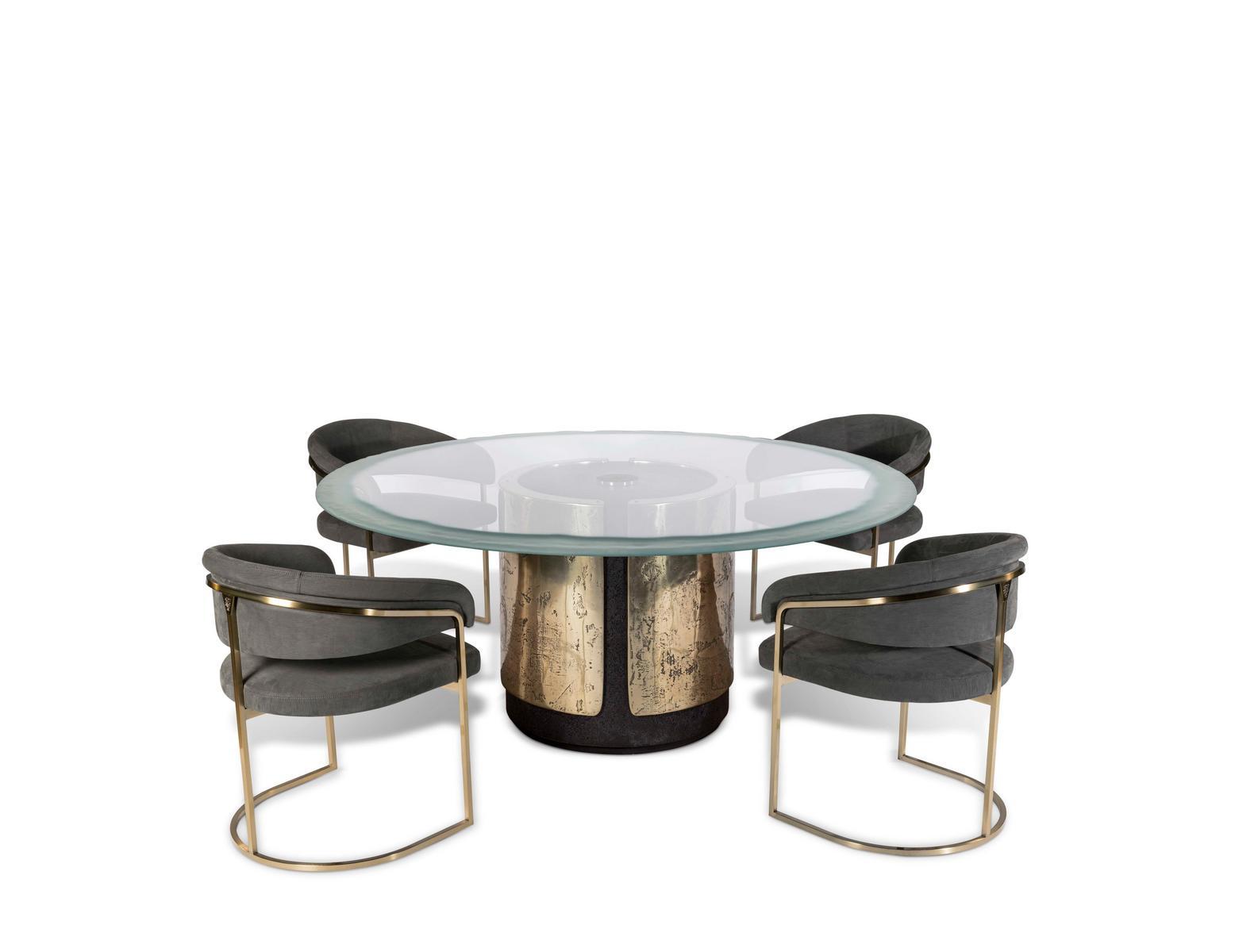 Upholstered leather easy chair with armrests | Clem by Visionnair