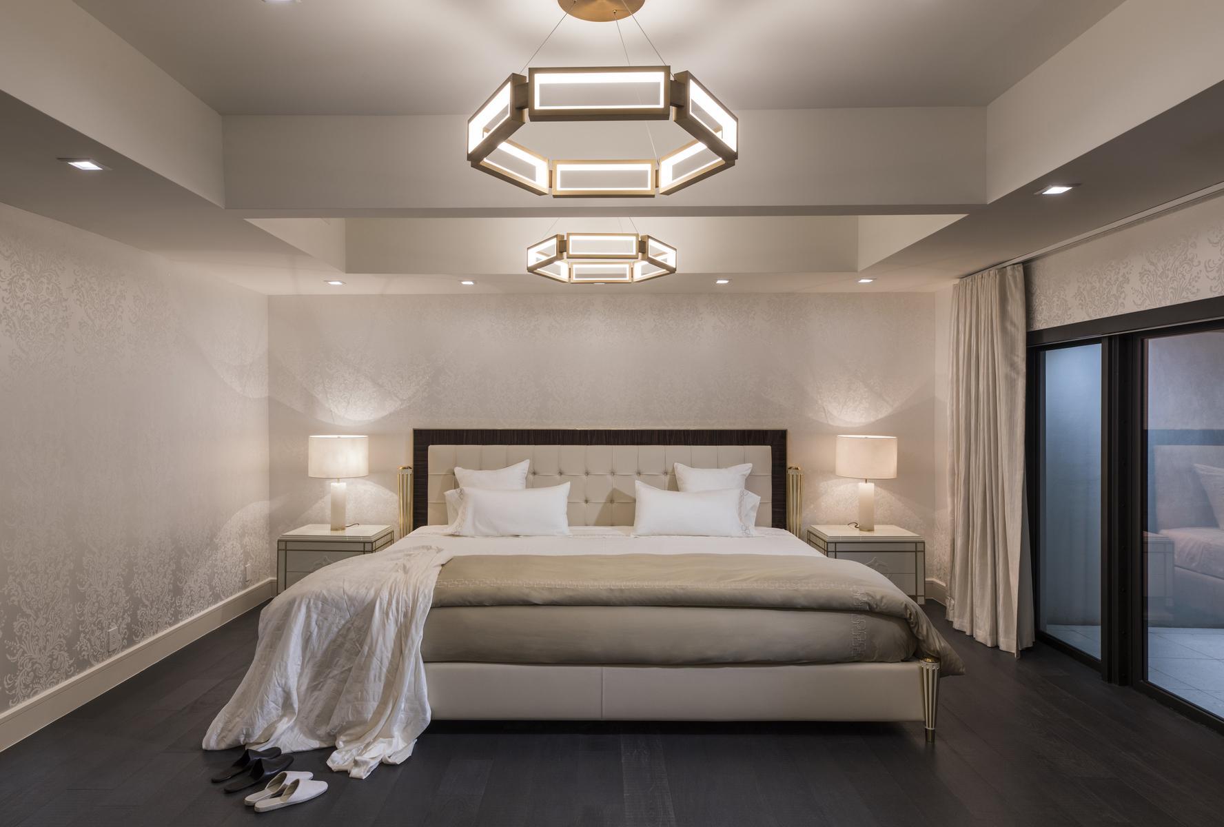 Rectangular bedside table with drawers | Clark by Bruno Zampa