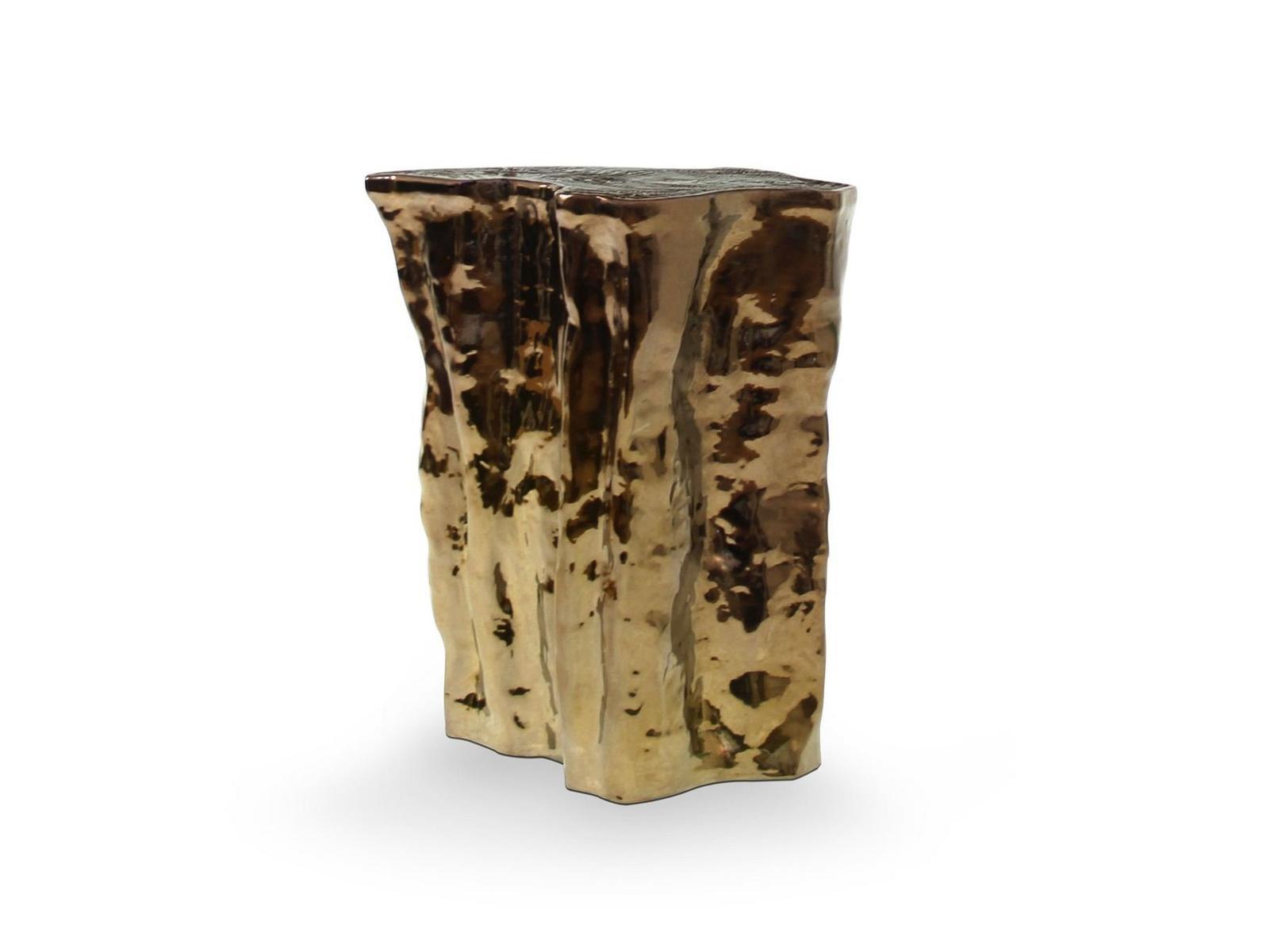 Brass side table | Eden Ceramic by Boca Do Lobo