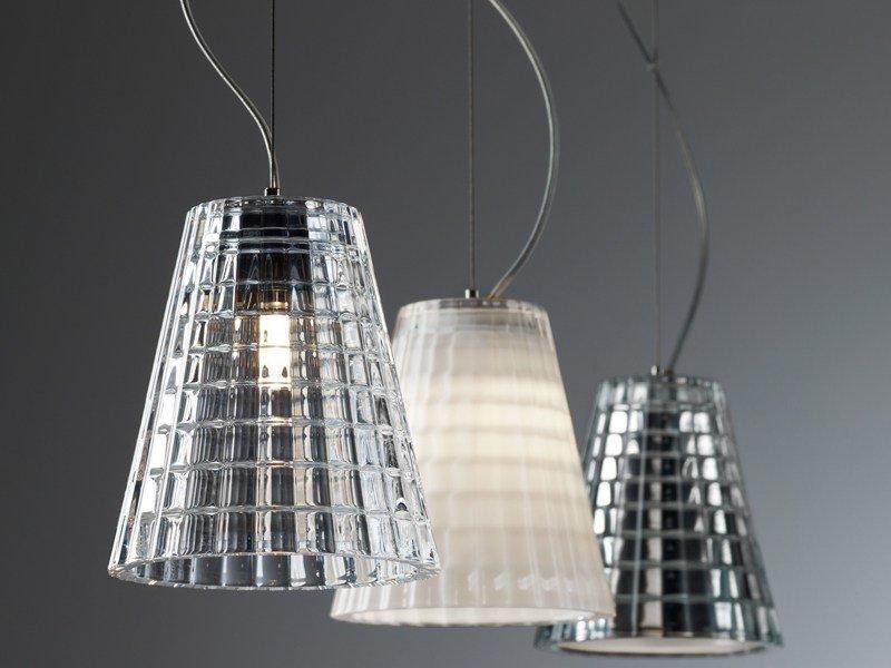 Glass pendant lamp | Flow by Fabbian