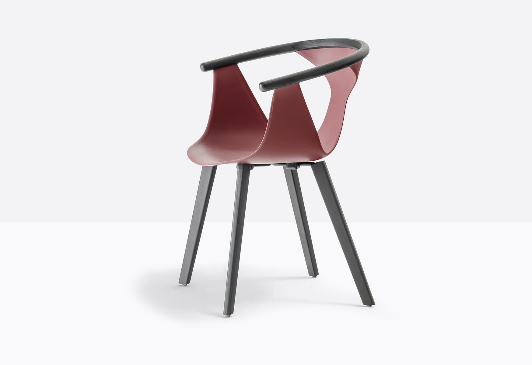 Stackable polypropylene chair with armrests | Fox 3725 by Pedrali