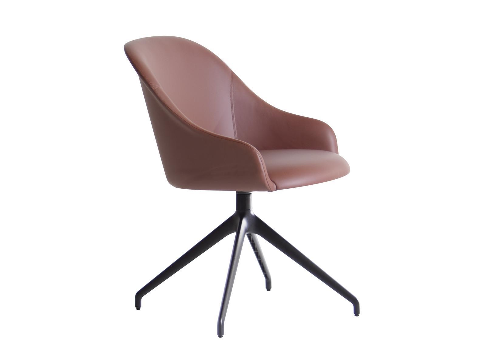 Swivel leather chair with armrests | Lyz 918 Gi by Potocco