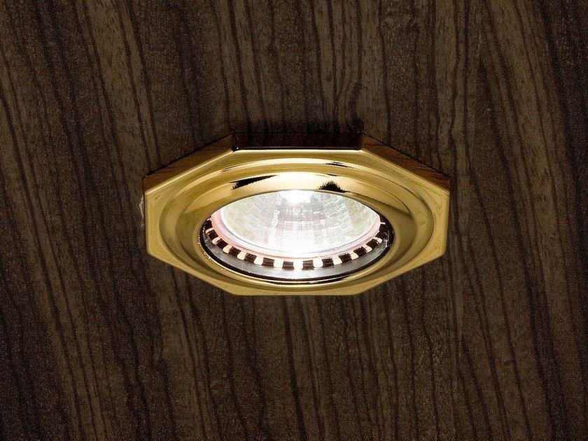 Ceiling semi-inset brass spotlight | Brass & Spots Ve 866 by Masiero