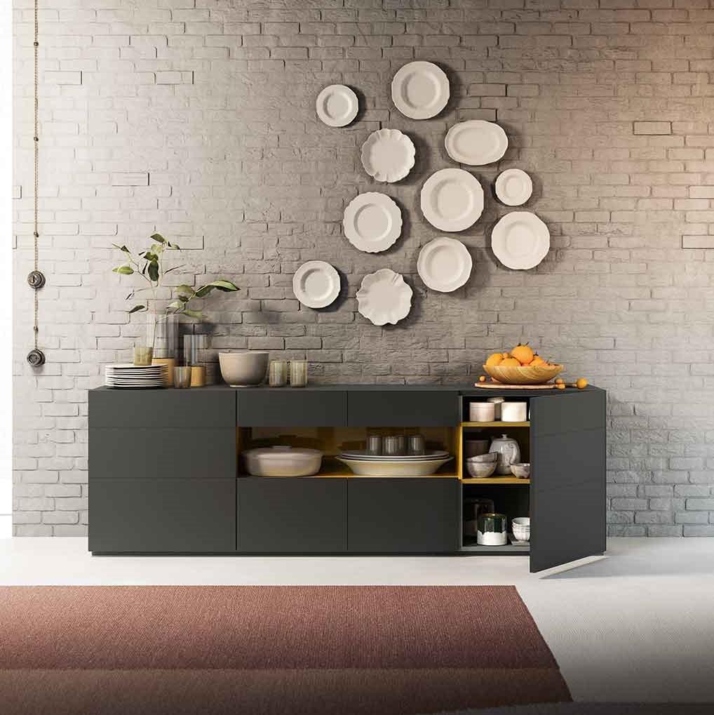 Modular lacquered sideboard with doors | Metropolis by ALF Dafre