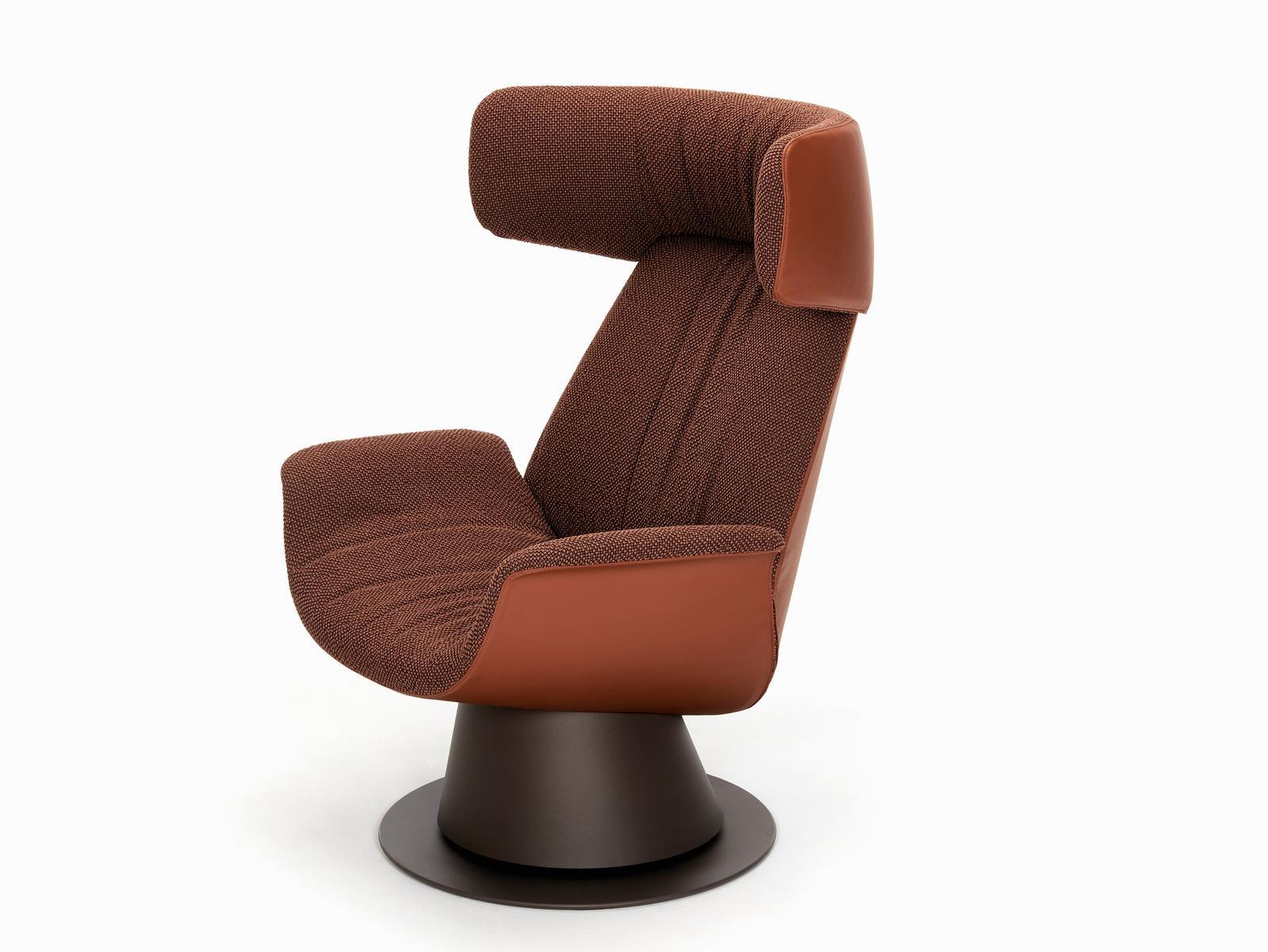 Swivel armchair with headrest | Ila 2020 by Pedrali