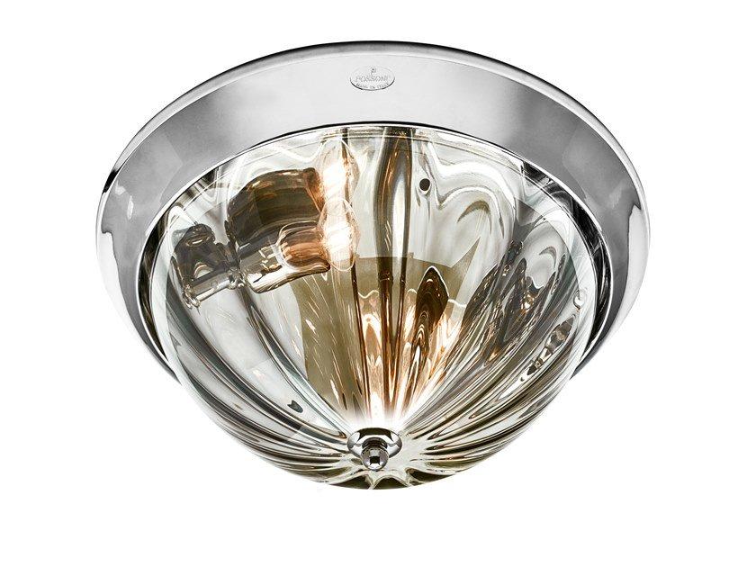 Chrome ceiling light with glass | Labry 210/p by Possoni Illuminazione