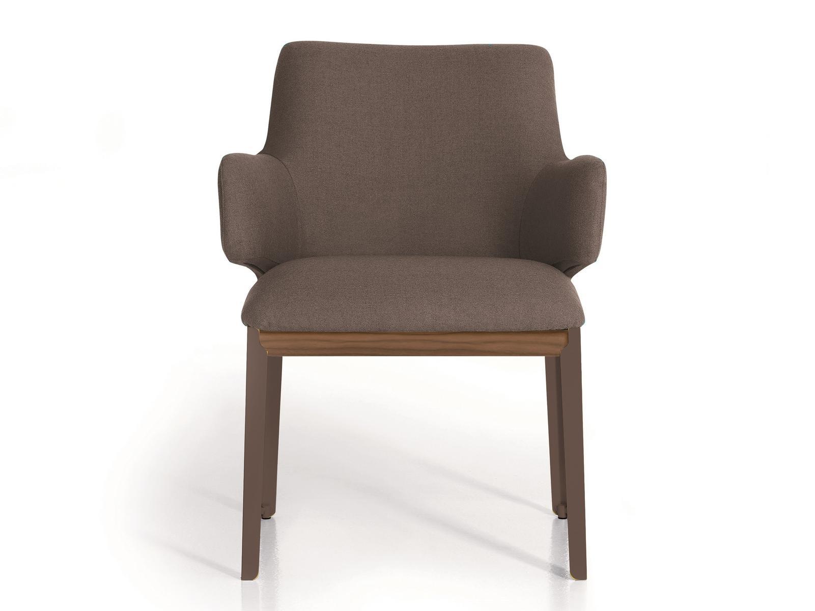Fabric easy chair with armrests | Hug by Arflex