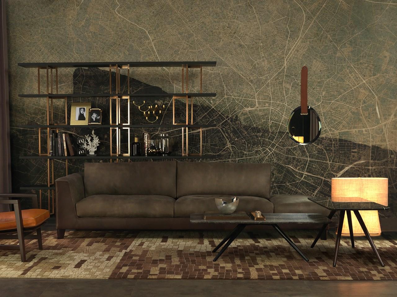 Modular leather sofa | Status Quo by Borzalino