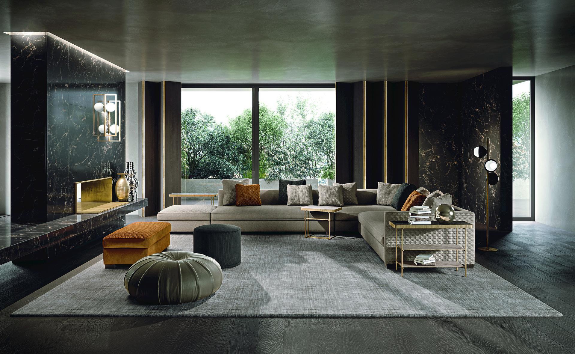 Upholstered fabric day bed | Tiberio by Frigerio