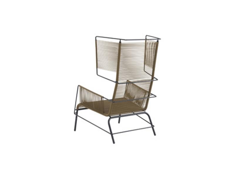 Garden armchair with footstool | Fifty by Ligne Roset