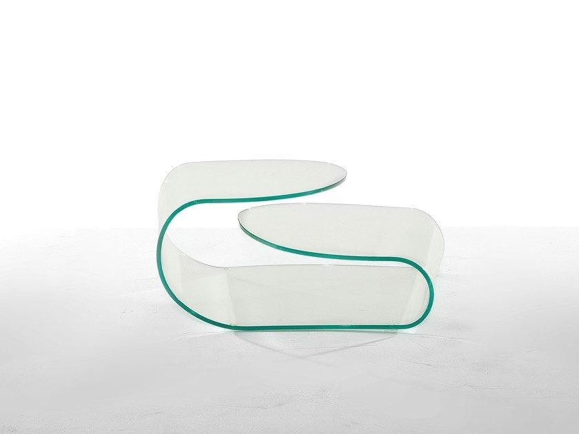 Low glass coffee table | Volup by Tonin Casa