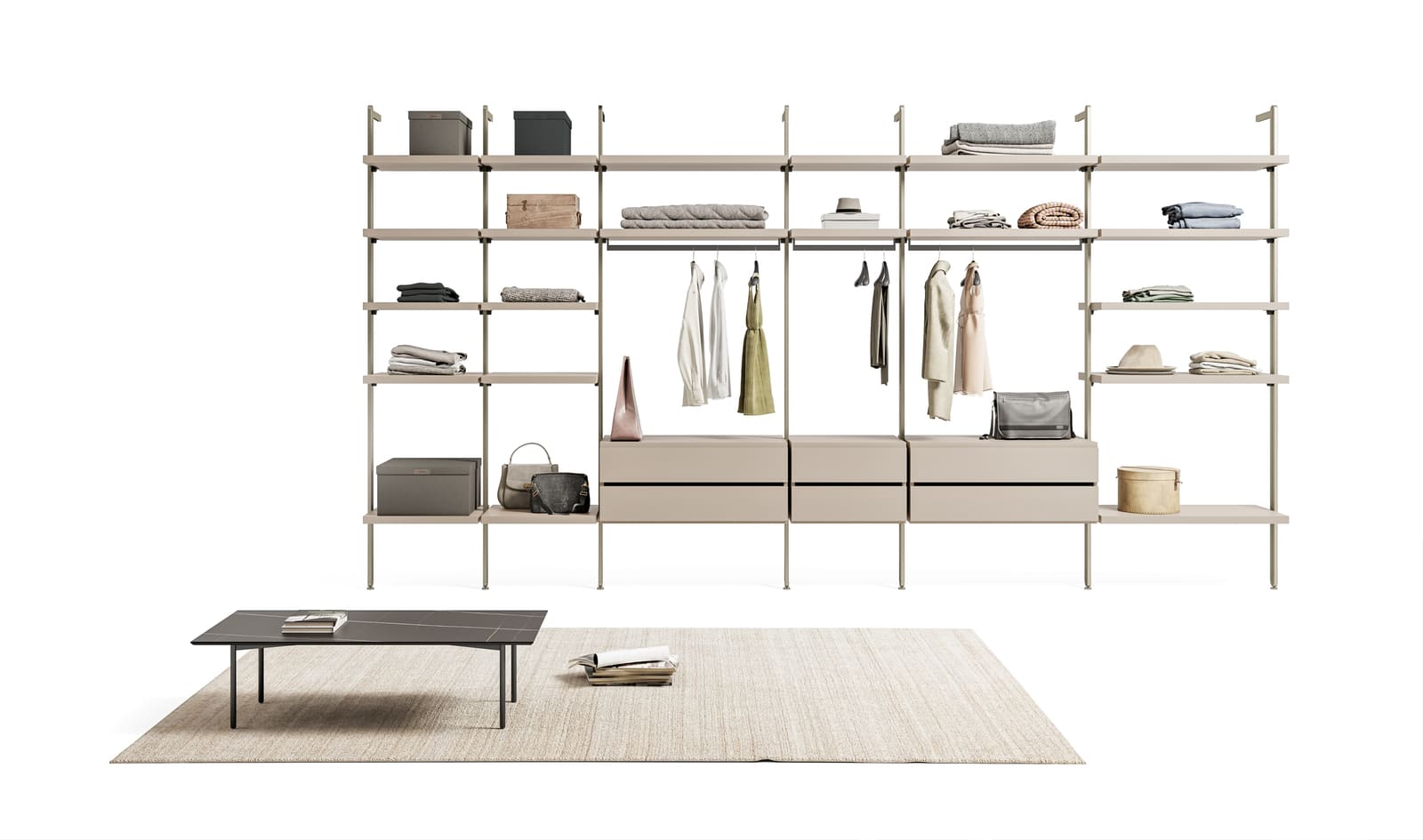 Linear melamine closet | Bamboo by Dall'Agnese