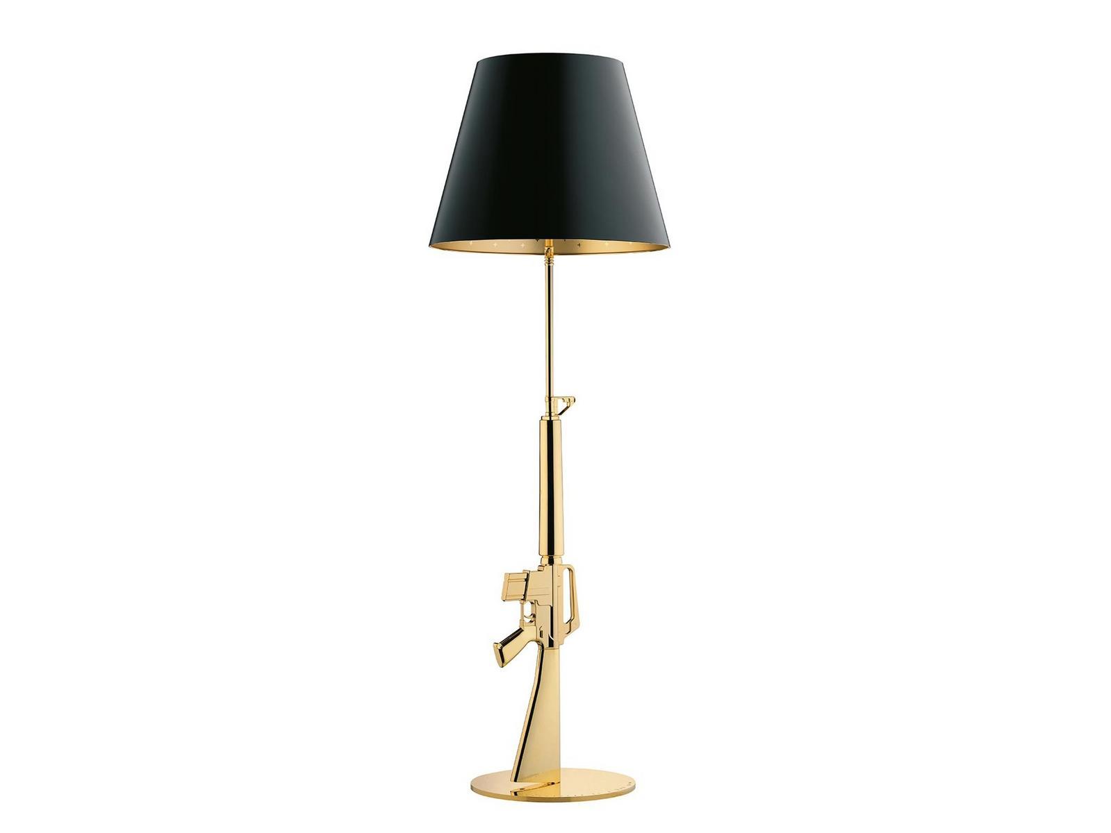 Gold leaf floor lamp | Guns - Lounge Gun by Flos