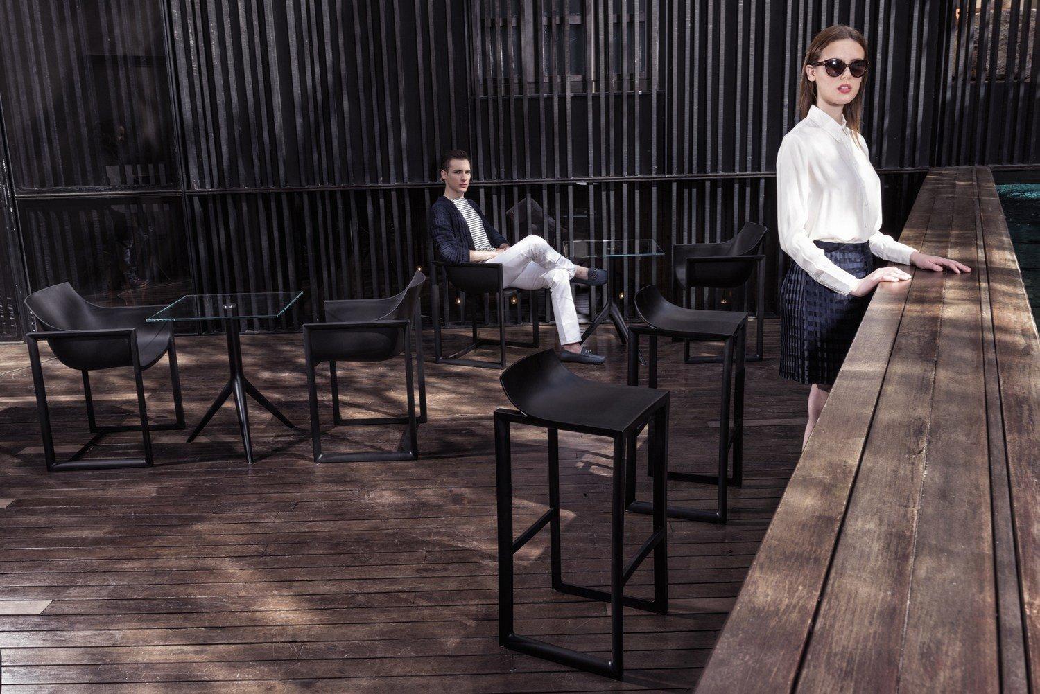 High polypropylene garden stool | Wall Street by Vondom