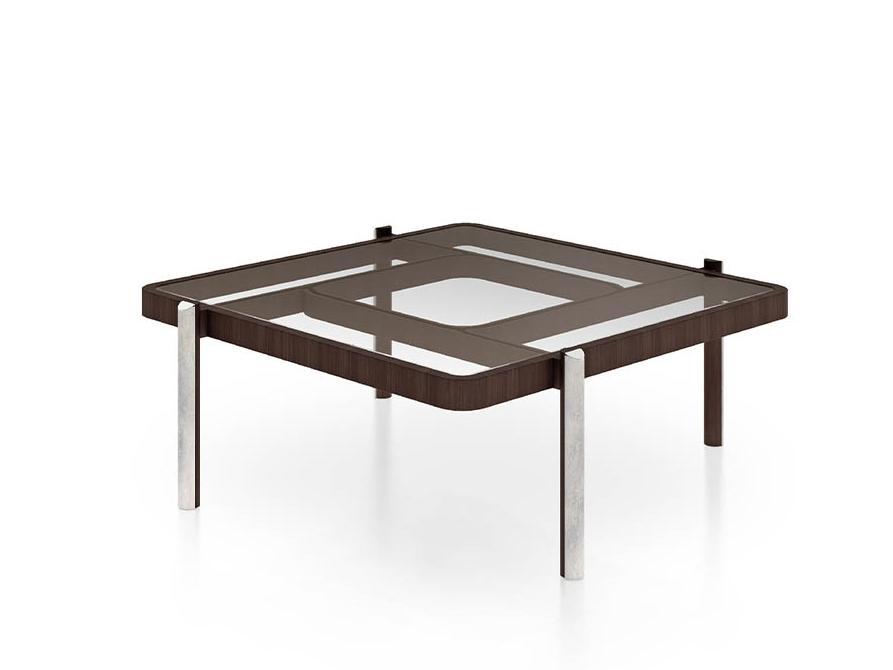 Square glass coffee table | Vision by Turri