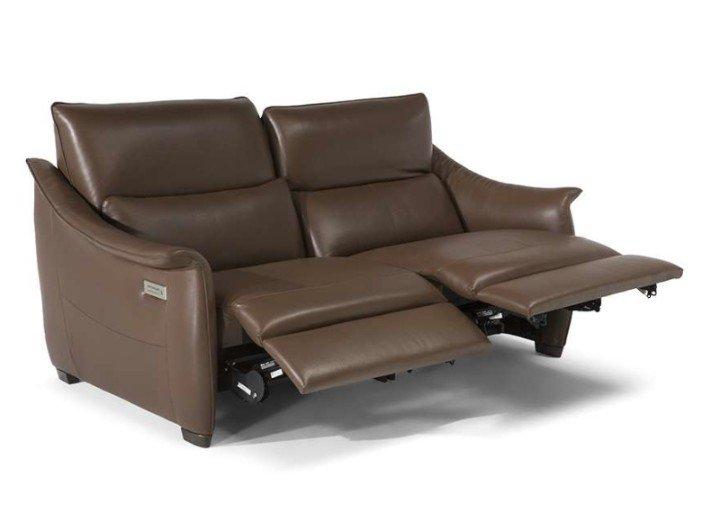 Recliner 2 seater leather sofa | Pliè by Natuzzi Italia