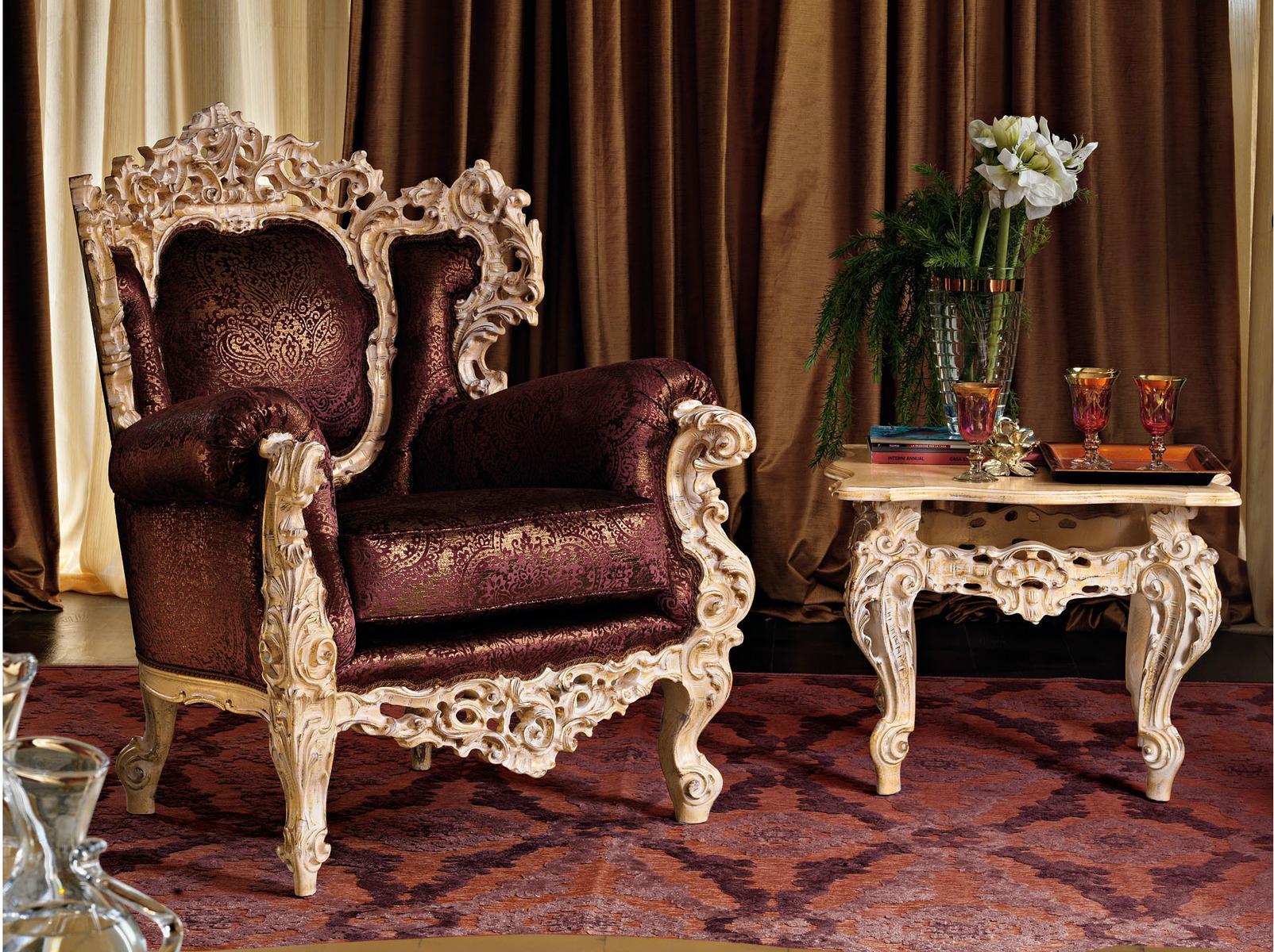 Upholstered fabric armchair with armrests | 11419 by Modenese Gastone