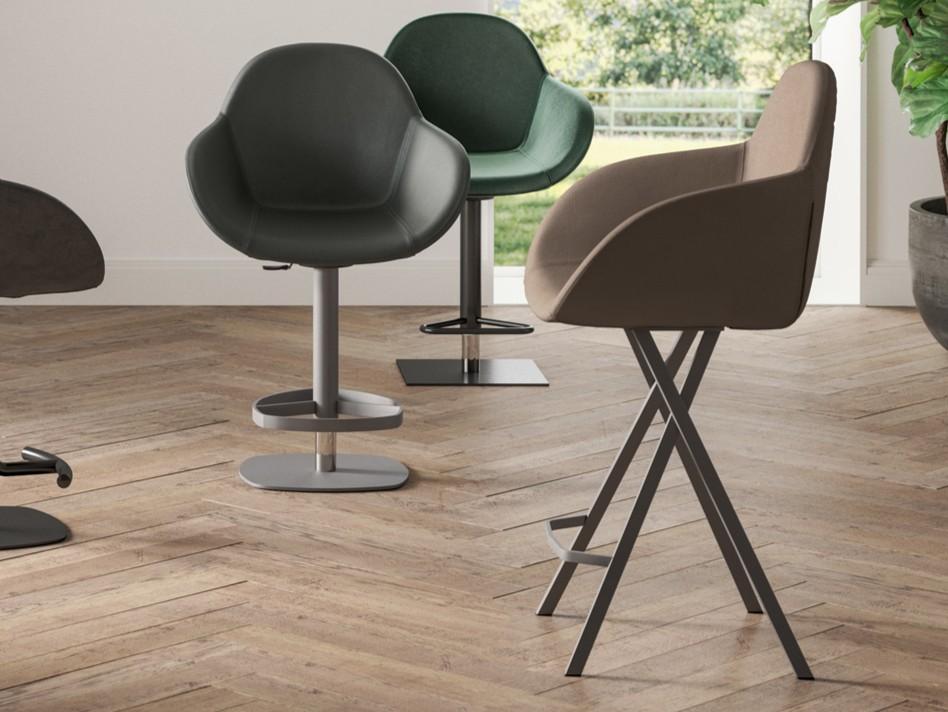 Upholstered barstool | Yago by Ozzio Italia