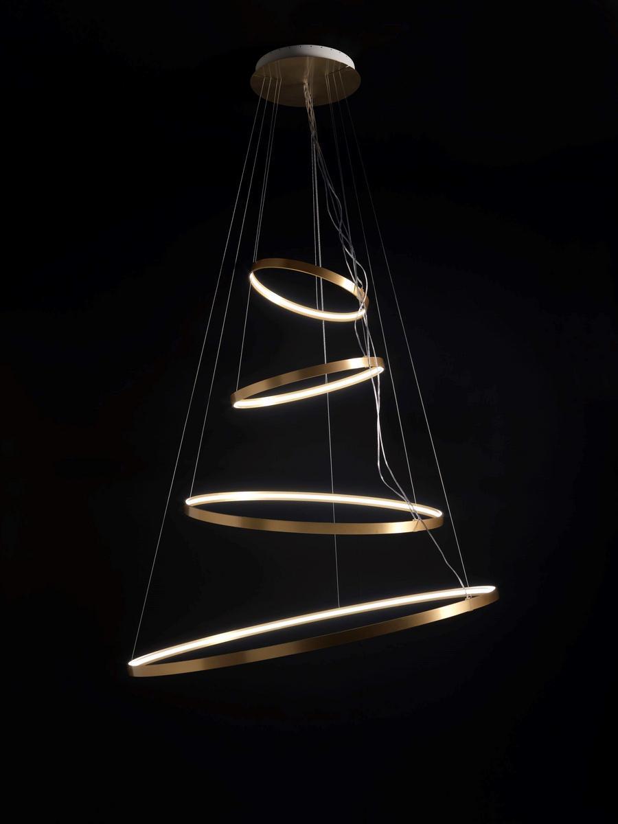 LED aluminium pendant lamp | Rings Orizzontale by Zava