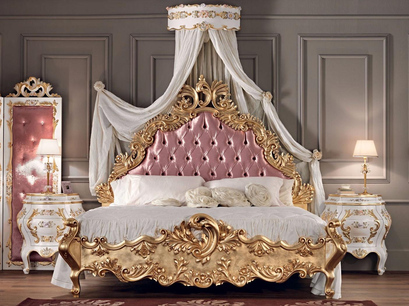 Double bed with upholstered headboard | 11206 by Modenese Gastone
