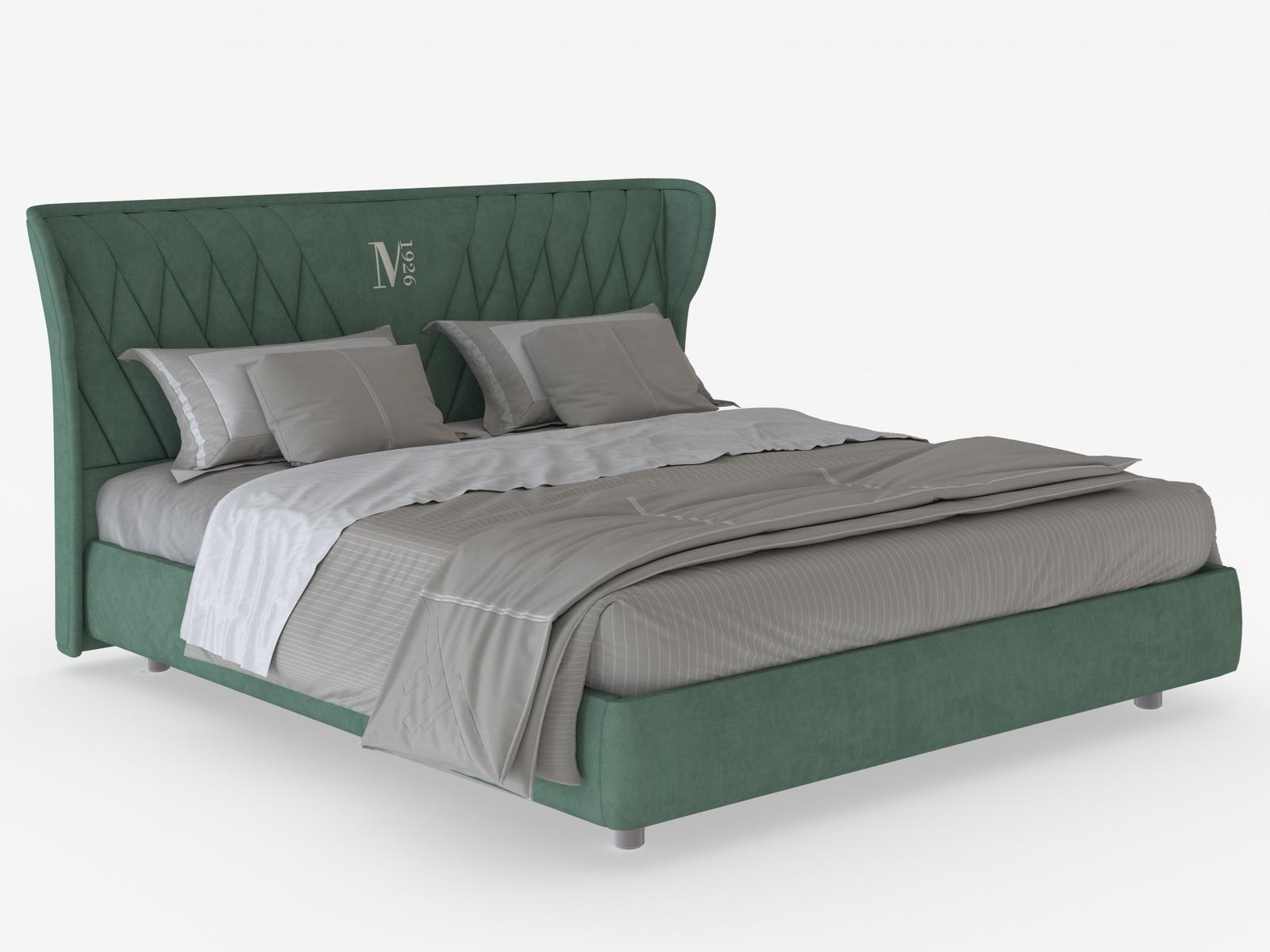 Fabric bed with upholstered headboard | Fedro by Mantellassi 1926