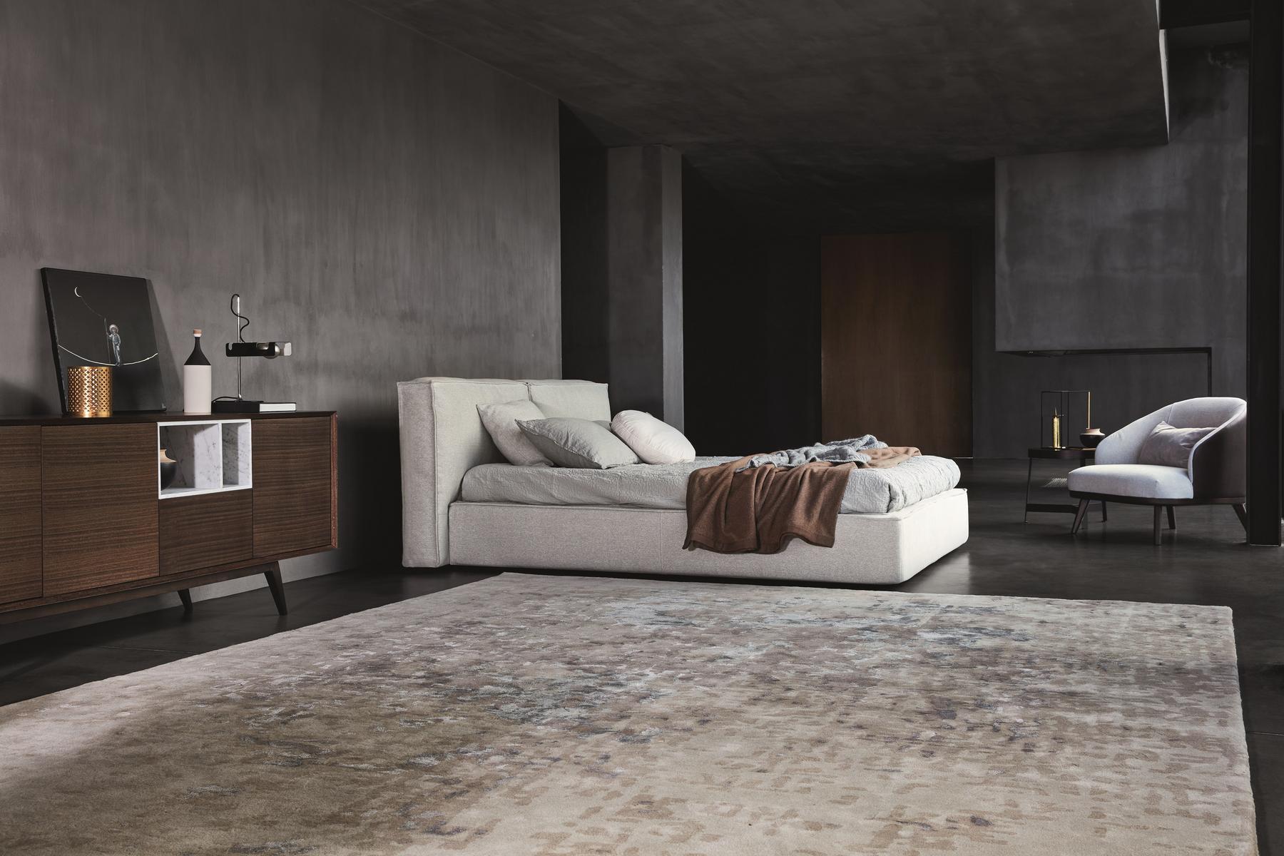 Fabric bed with upholstered headboard | Flann 2.0 by Ditre Italia