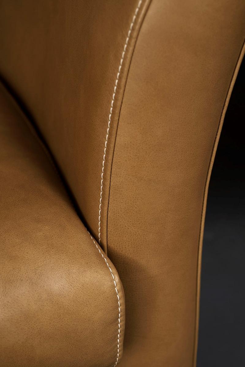 Leather armchair with armrests | Diner by Baxter