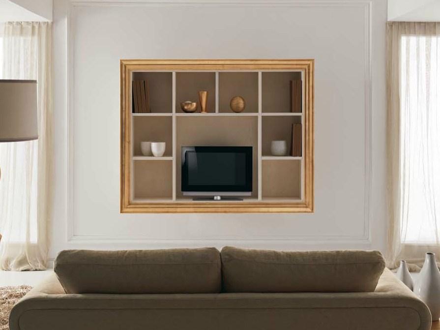 Wooden TV cabinet with shelves | Zoe by Corte Zari