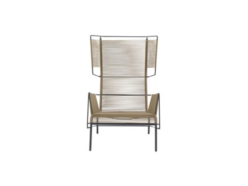 Garden armchair with footstool | Fifty by Ligne Roset