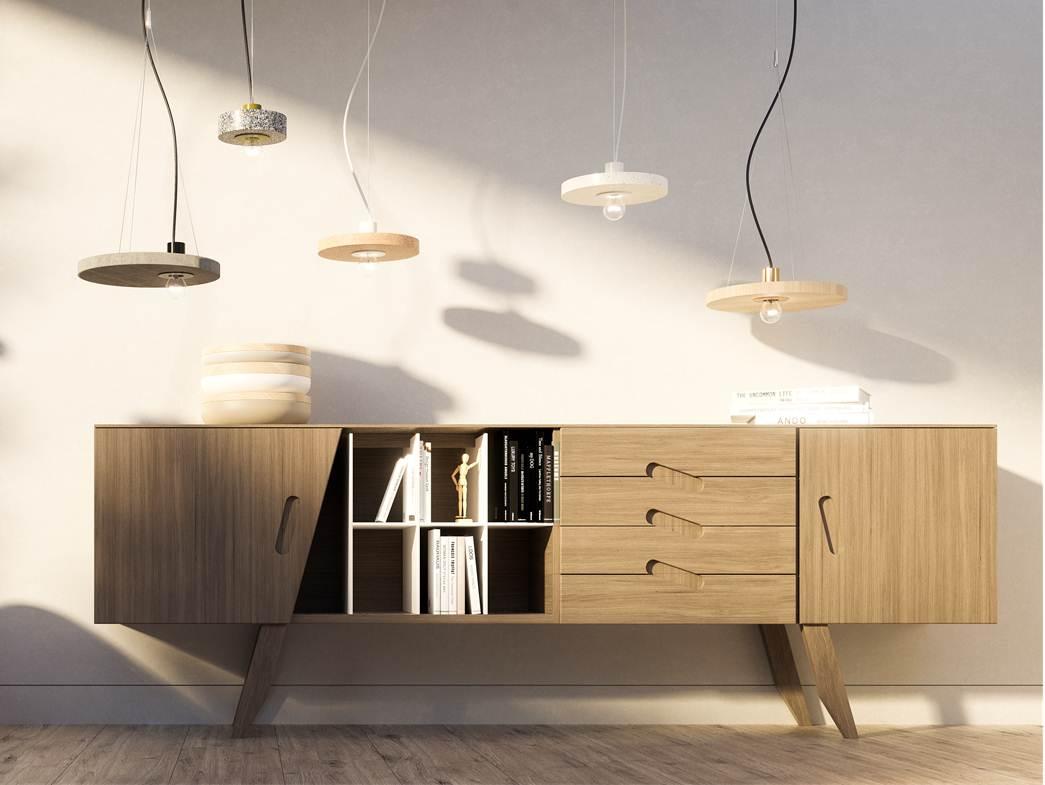 Wooden pendant lamp | Rond by Dark
