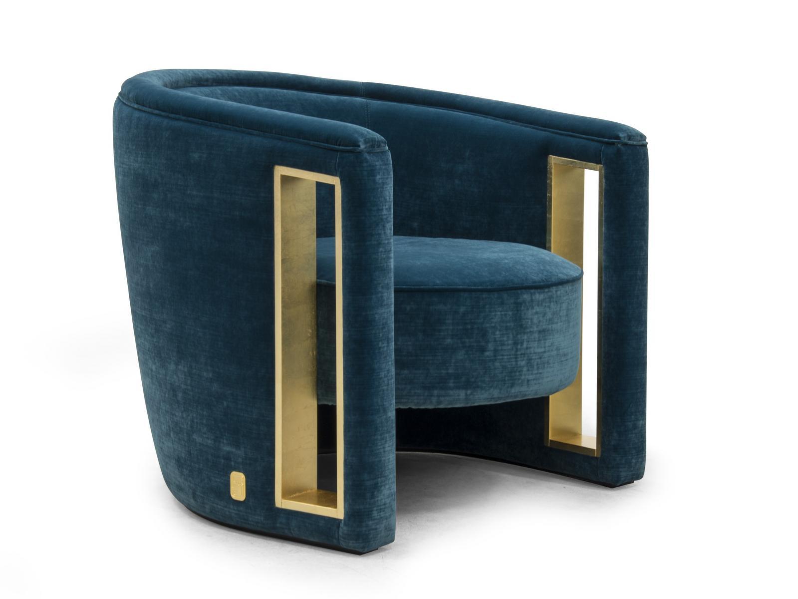 Upholstered velvet armchair with armrests | Rachele by Formitalia
