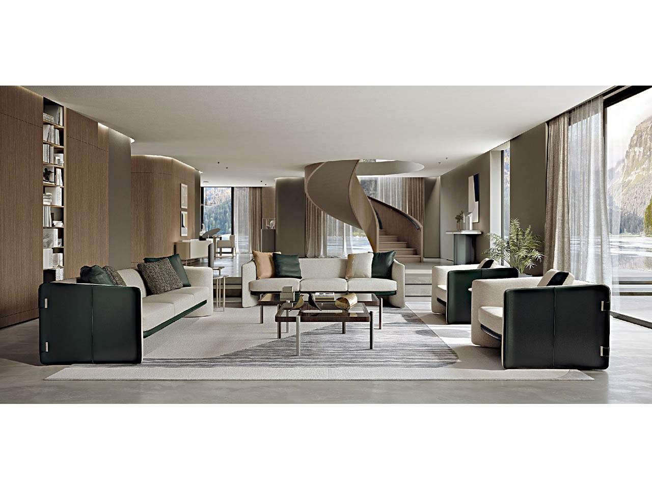 Square glass coffee table | Vision by Turri