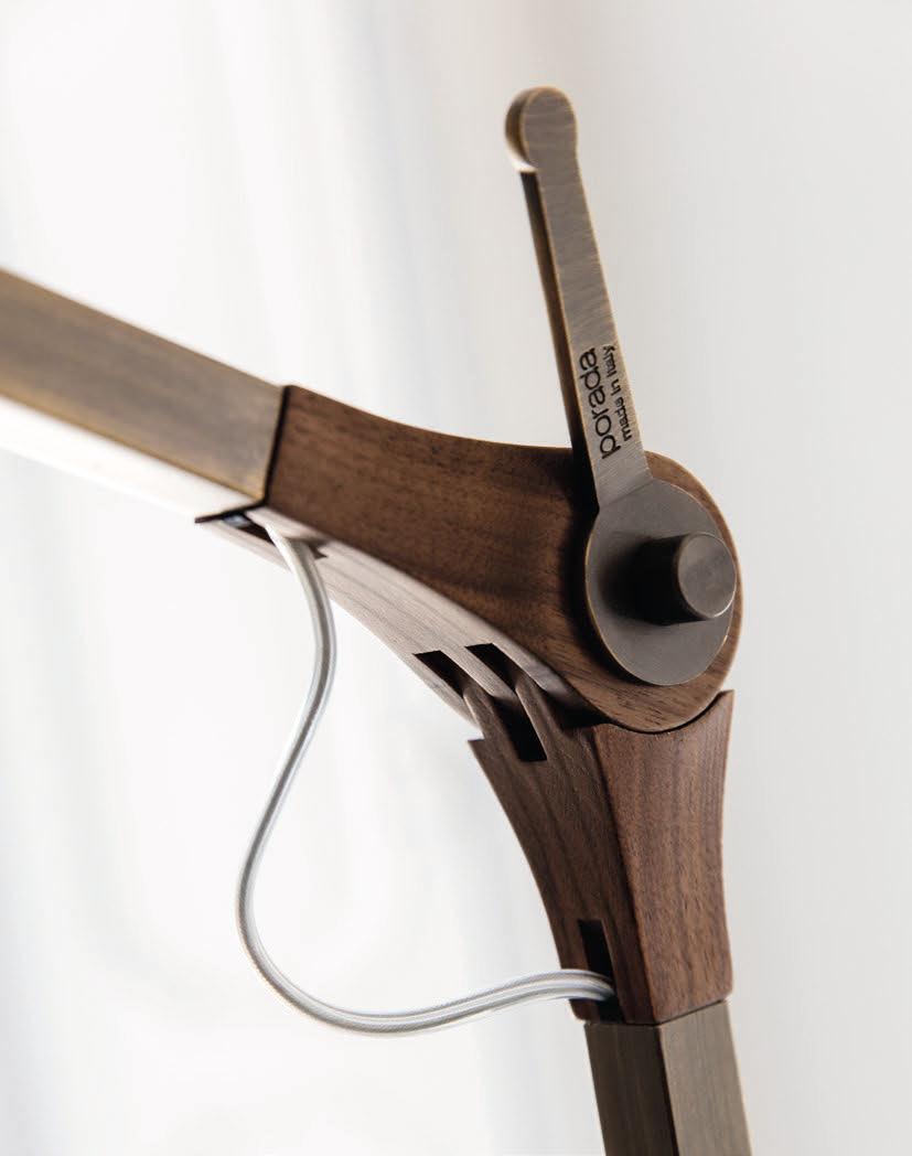 Adjustable brass floor lamp | Gary Big by Porada