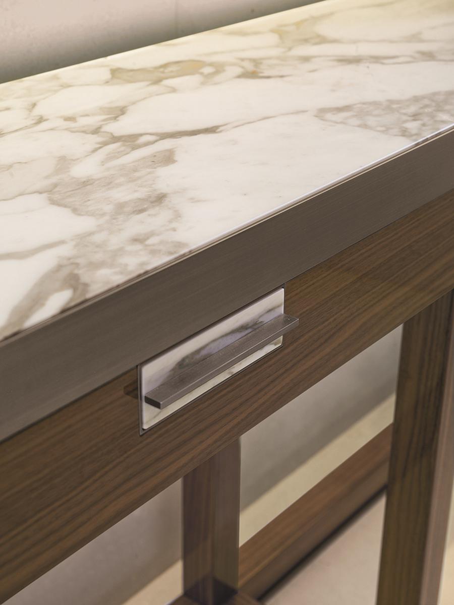 Rectangular veneer console with drawers | Orwell by Longhi