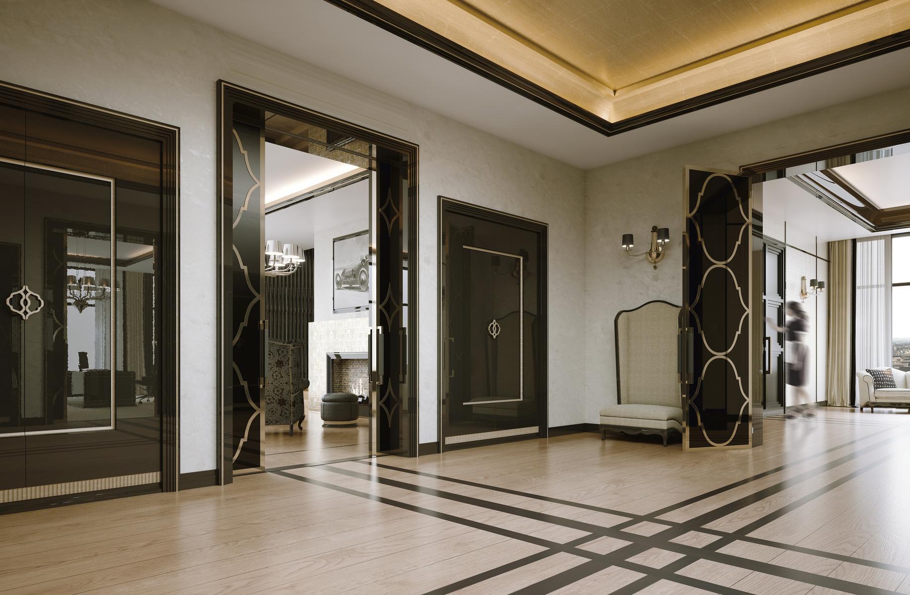 Armchair with high back in solid wood and velvet | Wally by Bruno Zampa