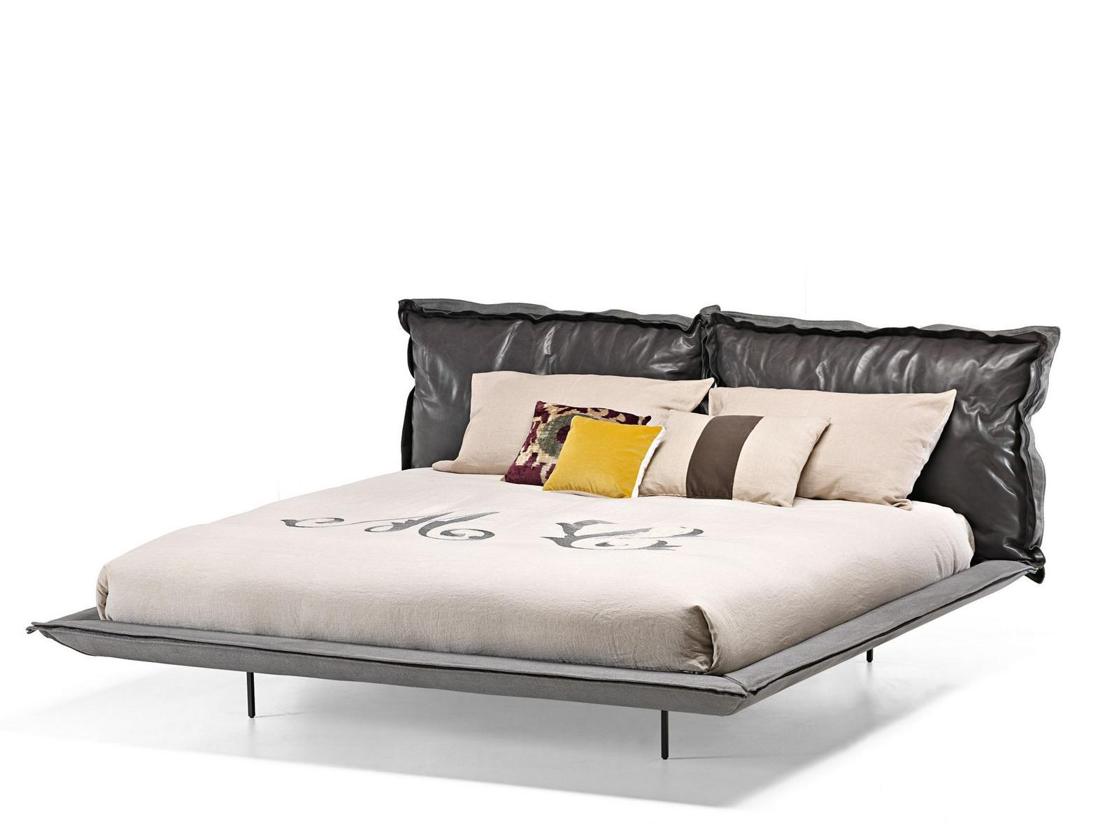 Double bed with upholstered headboard | Auto-reverse Dream by Arketipo