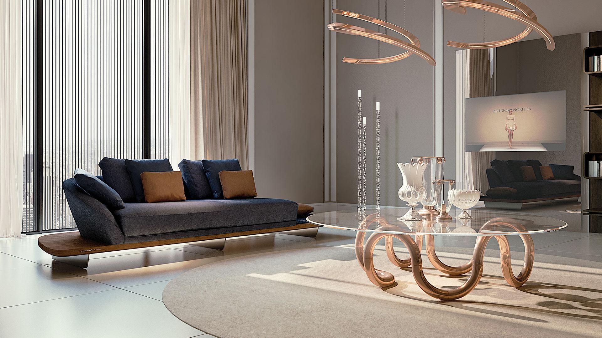 Round glass coffee table | Aenigma by Reflex