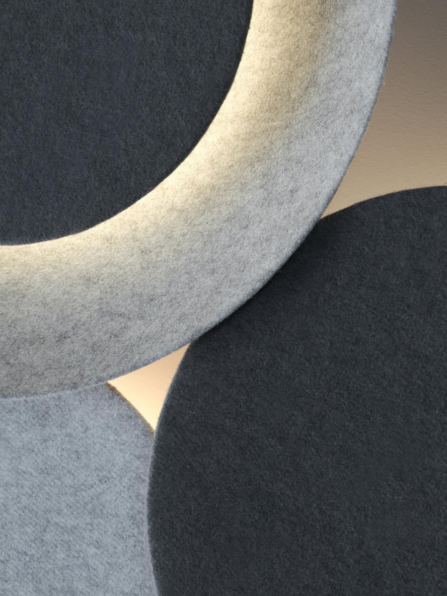 LED indirect light wall light | Puck Wall Art Triple by Vibia