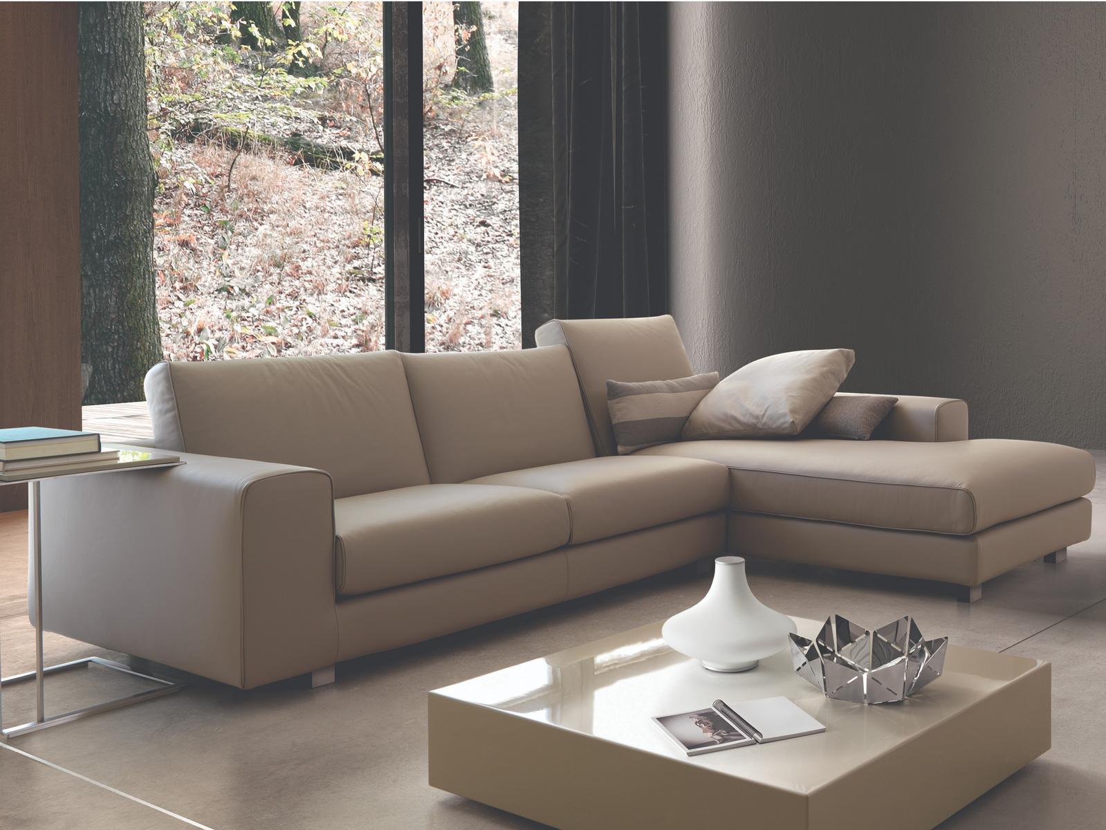 Sectional leather sofa | Altobasso Plus by Dema