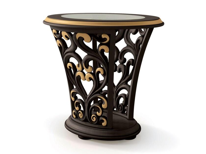 Oval wooden high side table | 6130 by Carpanese home