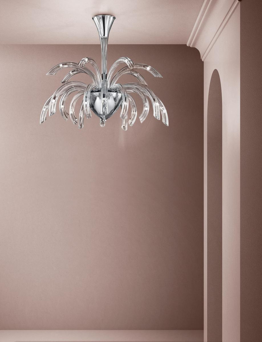 Glass chandelier | Phoenix by Sylcom