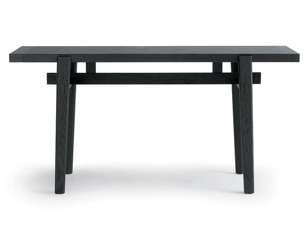 Rectangular wood veneer console table | Home Hotel by Poliform