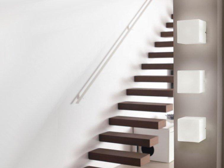 Blown glass wall lamp | Kubik by Panzeri