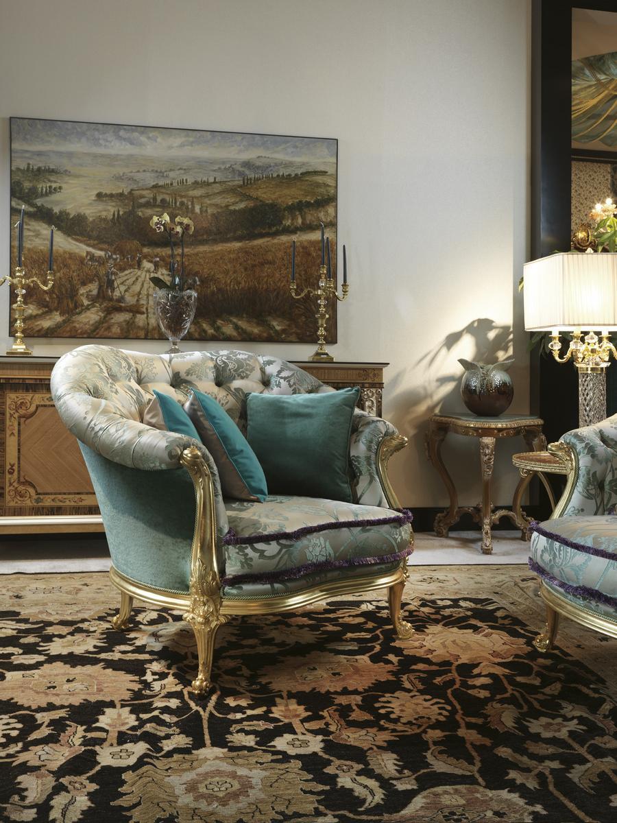 Fabric armchair with armrests | 4960 by Ezio Bellotti