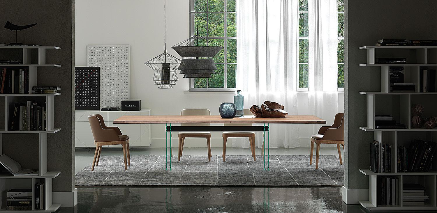 Rectangular veneer table | Ikon by Cattelan Italia