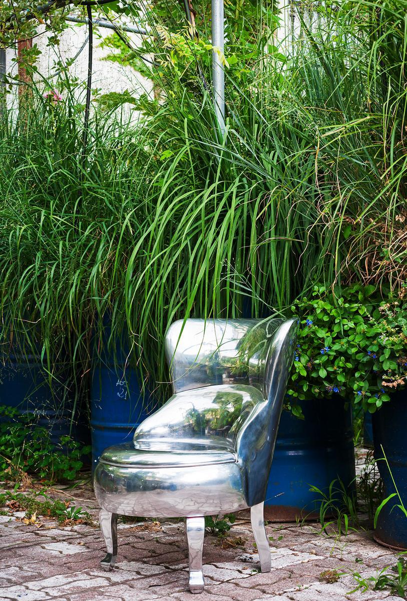 Aluminium armchair | Sellerina Aluminium by Baxter