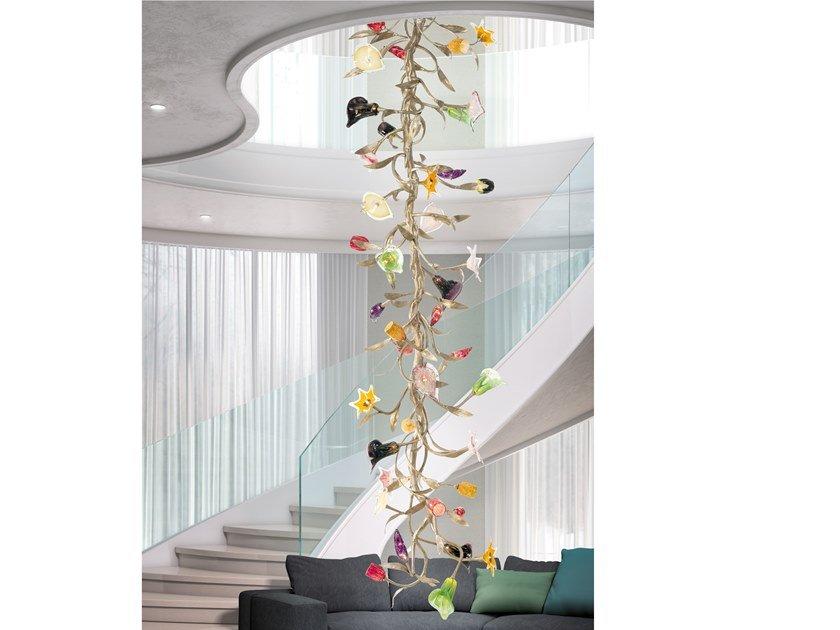 Handmade bronze ceiling lamp | Bouquet Ct3199/41 by Serip