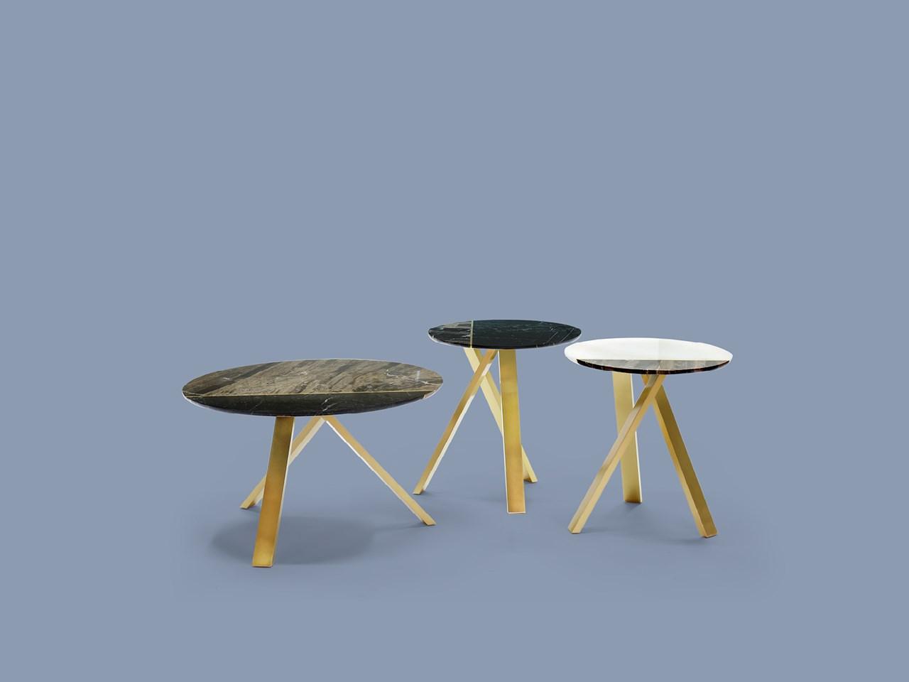 Round marble coffee table | Meridian by Borzalino