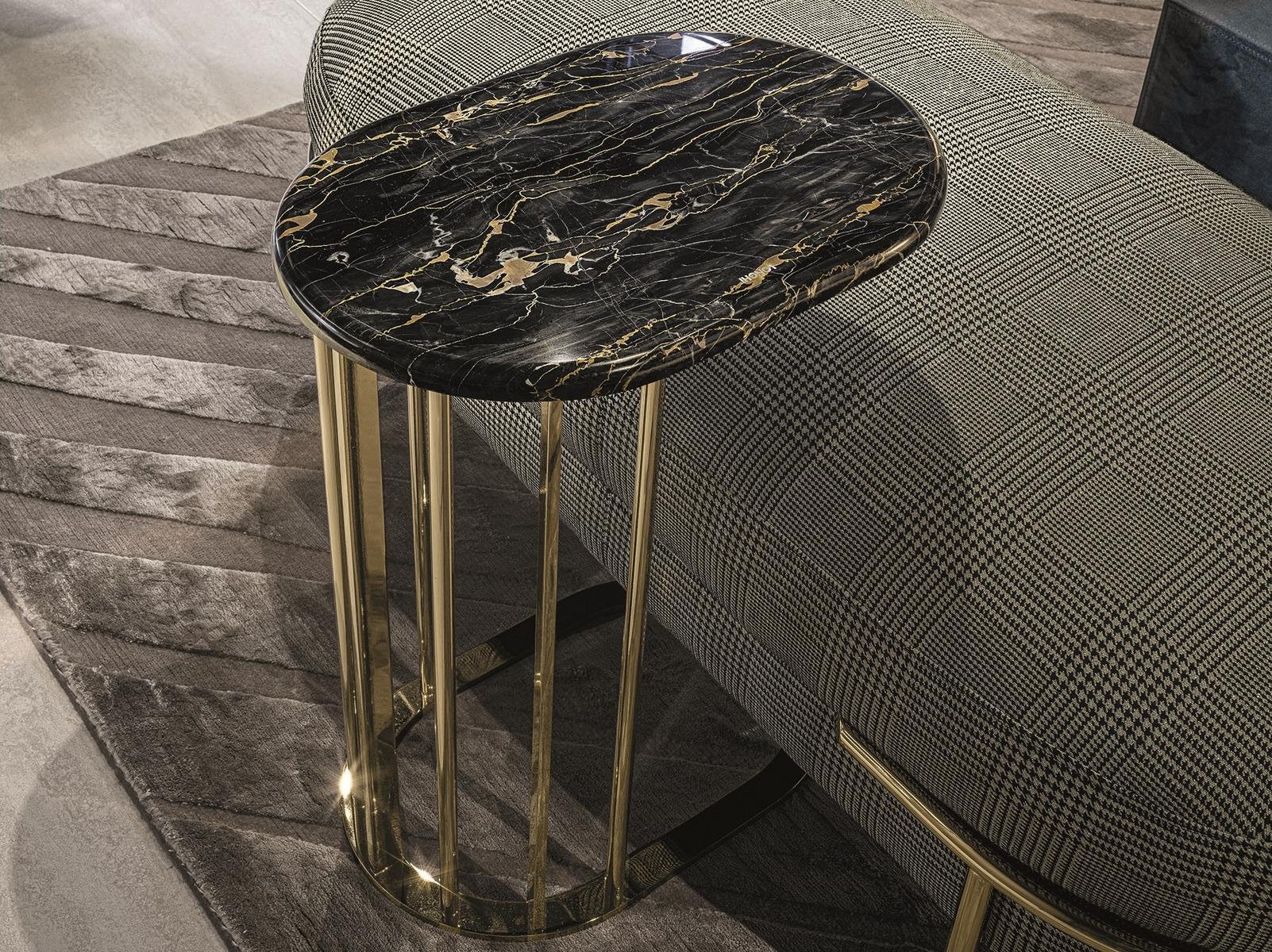 Oval stone coffee table | Balmain by Longhi
