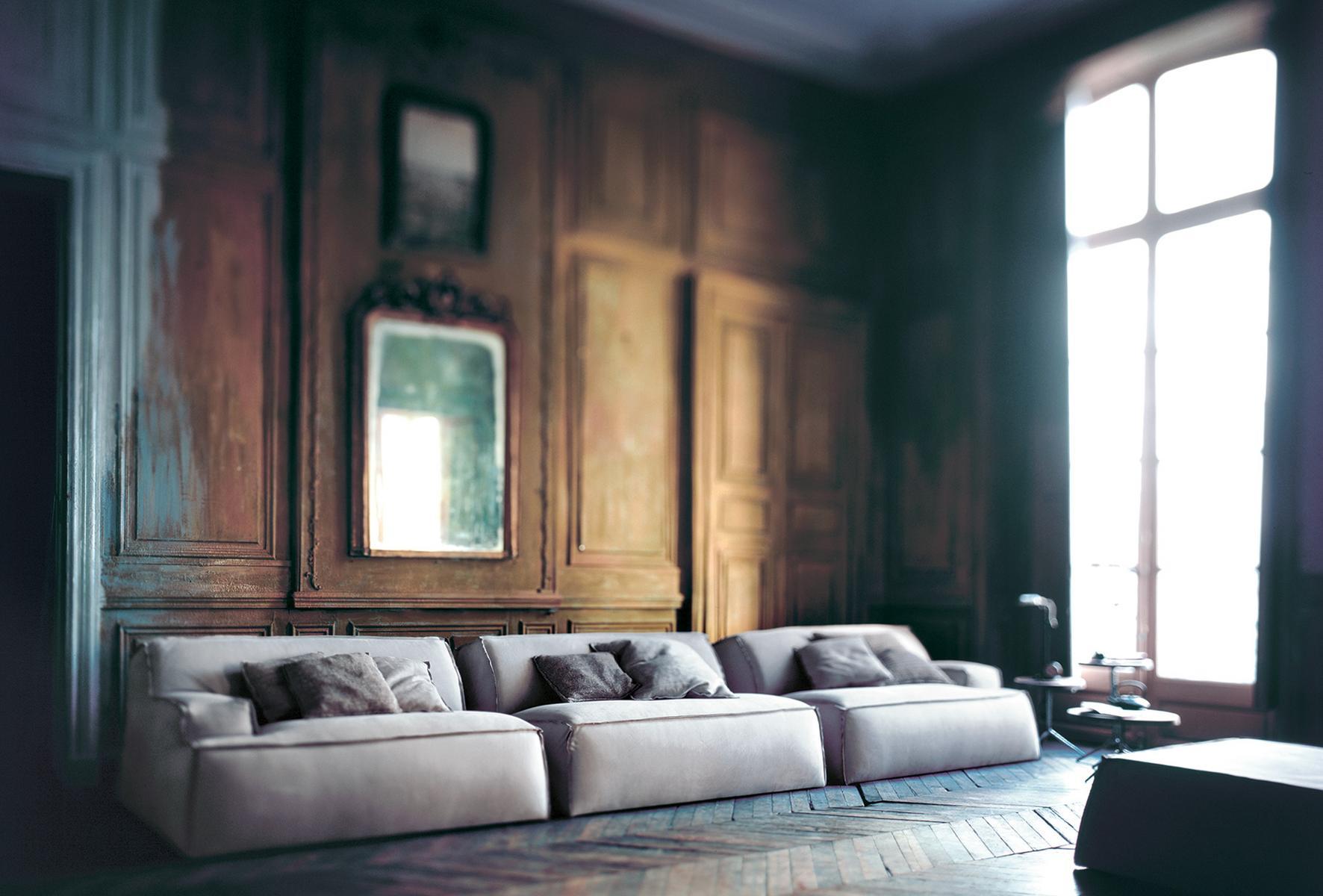 Sectional leather sofa | Damasco by Baxter